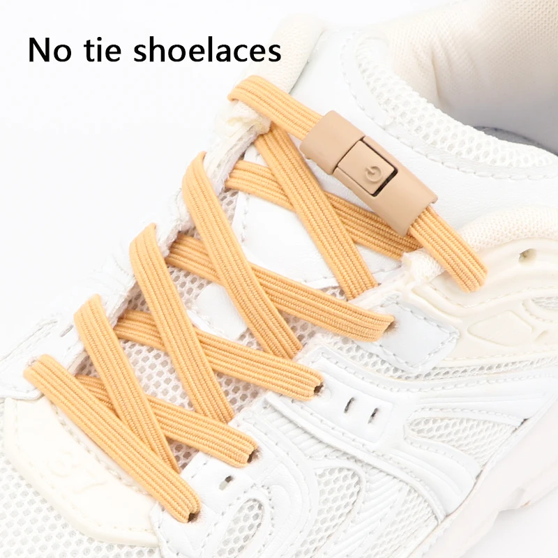 Sneaker Care Accessories - Colored Lock Flat Shoelaces Without Tie