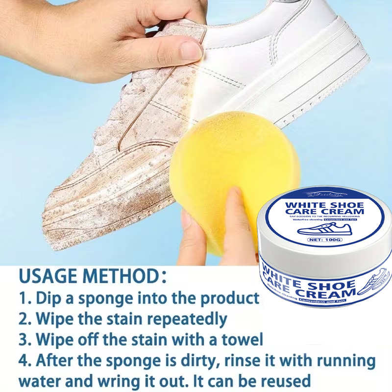 White Sneaker Care Cream with  - đánh giá và giá Sneaker Care Whitener