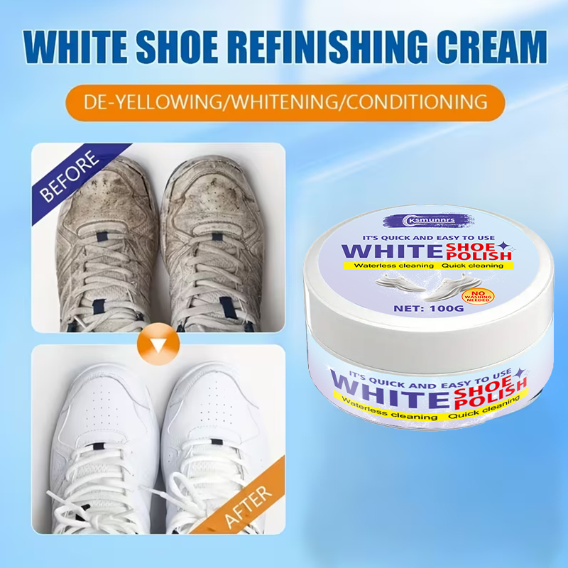 White Shoe Care Cream, Polishi - đánh giá và giá Sneaker Care Whitener