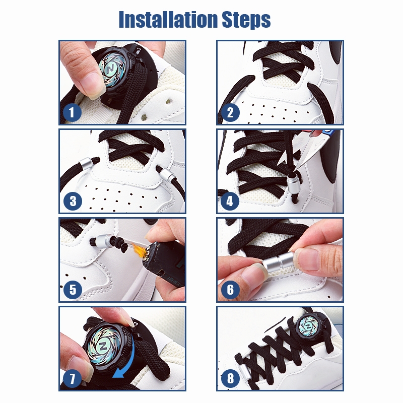 1 Pair No Tie Shoelaces Automa - đánh giá và giá Sneaker Care Accessories